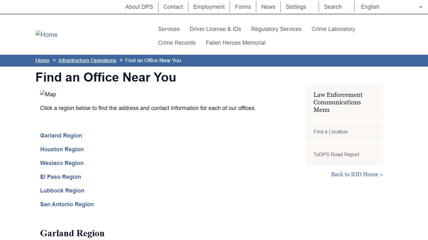 Find an Office Near You Department of Public Safety