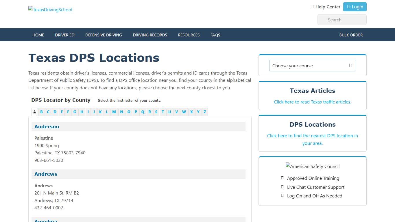 Texas DPS Locations Texas Driver's License Offices